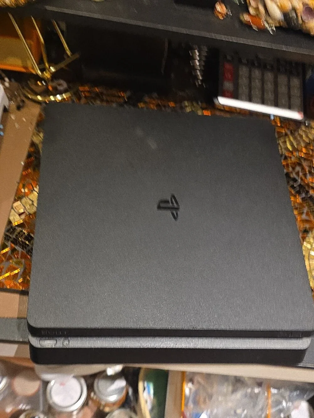 Sony PS4 Slim Black Console with 3 Sports Games and Dual Controllers